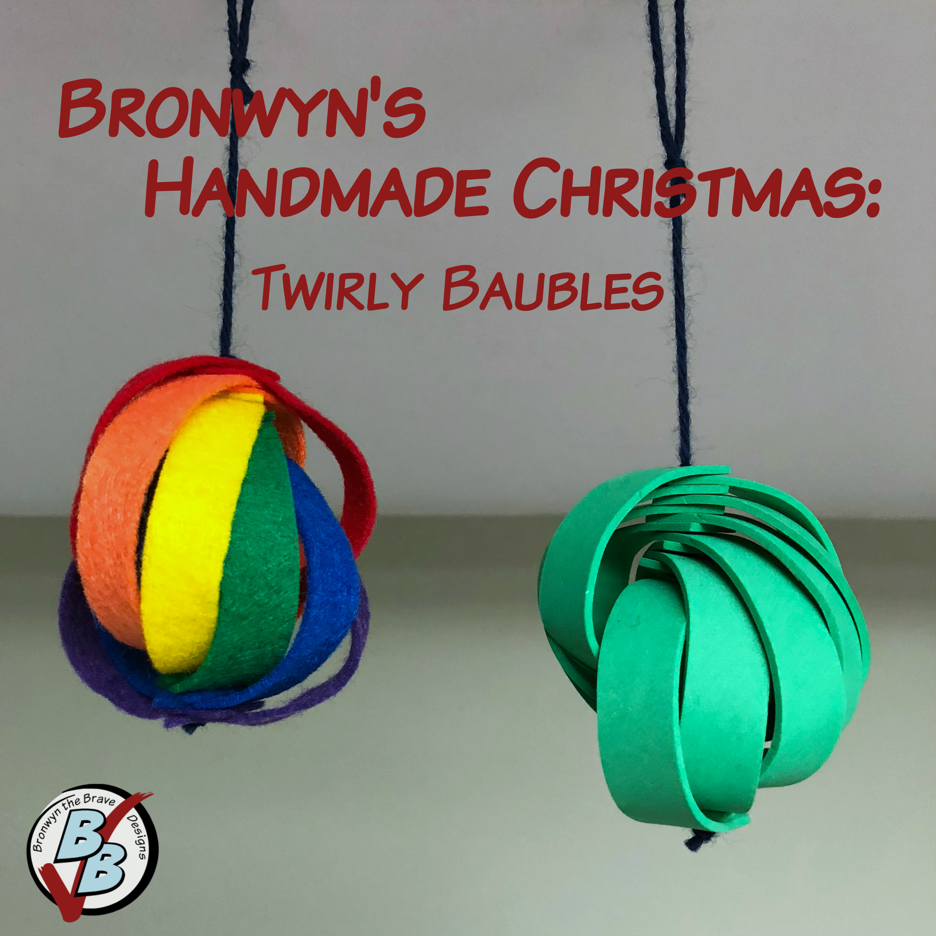 Bronwyn’s Handmade Christmas July 2018: Twirly Baubles